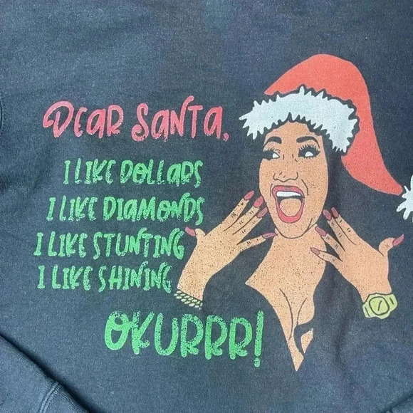 Cardi B Christmas Sweater Men’s size M - Picture 2 of 4